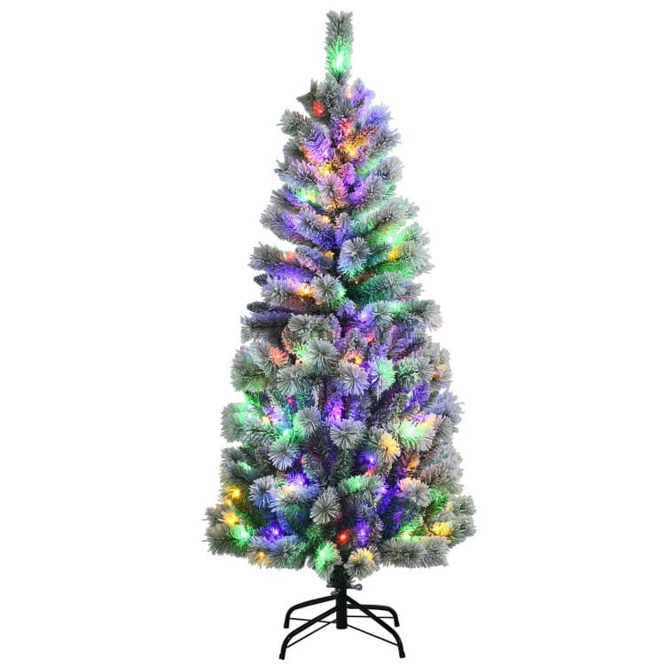 5 ft Snow-flocked Tree with Remote-controlled LEDs — product detail 1