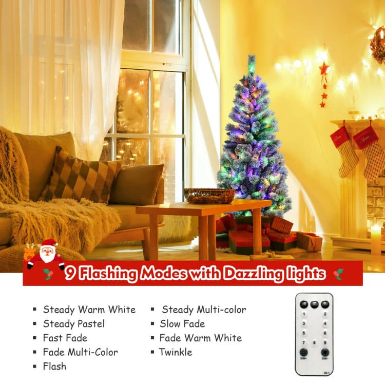 5 ft Snow-flocked Tree with Remote-controlled LEDs — product detail 10