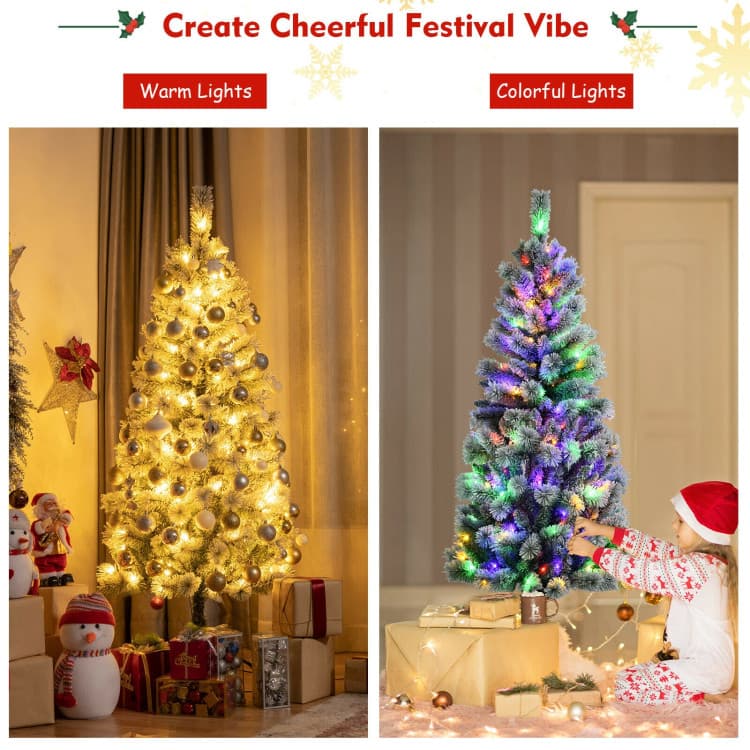 5 ft Snow-flocked Tree with Remote-controlled LEDs — product detail 11