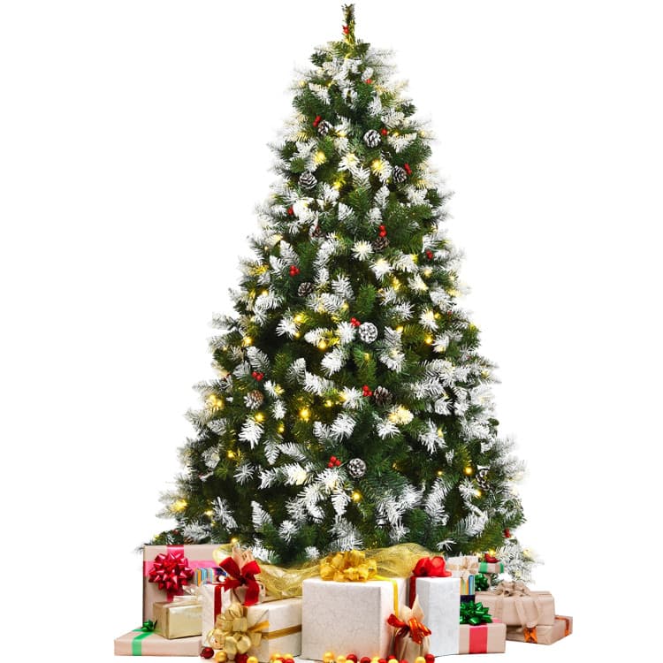 6 ft Snow-flocked Berry Tree with 250 LEDs — product detail 7
