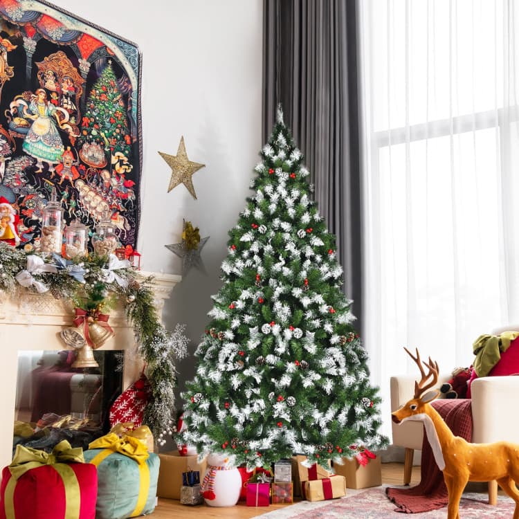 6 ft Snow-flocked Berry Tree with 250 LEDs — product detail 8