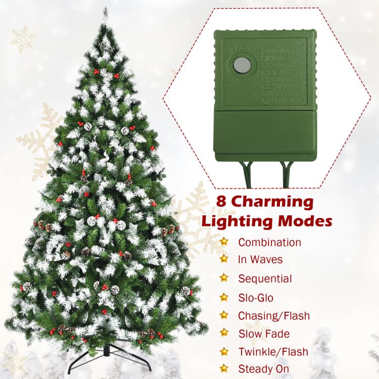 6 ft Snow-flocked Berry Tree with 250 LEDs — product detail 12