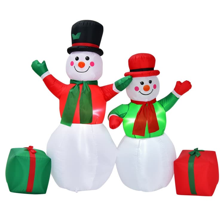 6 ft and 5 ft Inflatable Snowmen Set — product detail 1