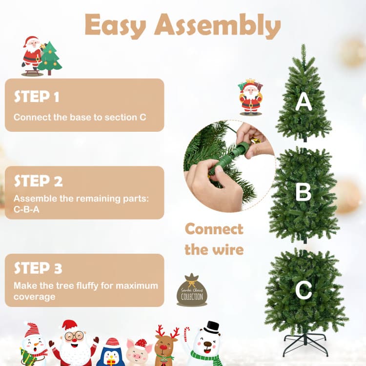 7.5 ft Slim Tree with Colour-changing LEDs — product detail 6