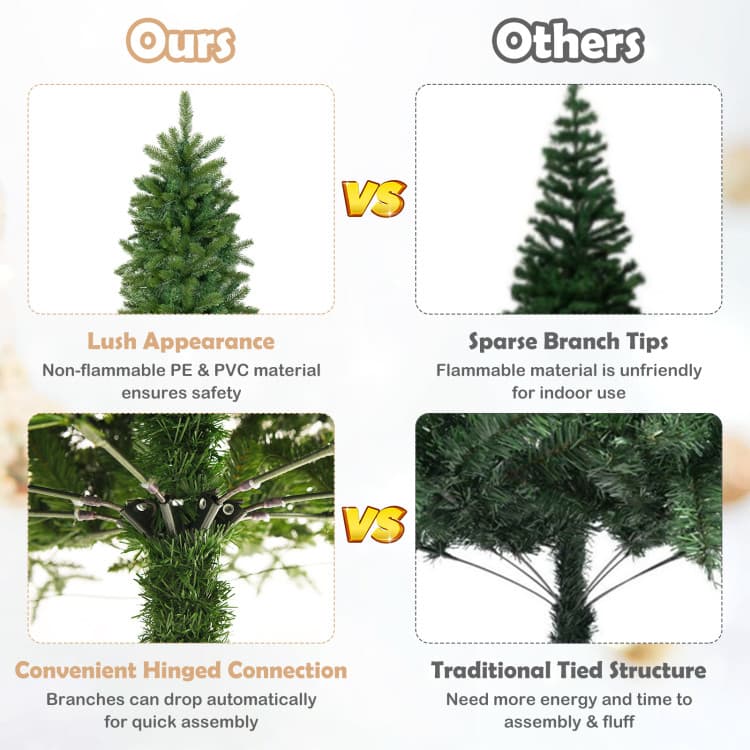 7.5 ft Slim Tree with Colour-changing LEDs — product detail 9