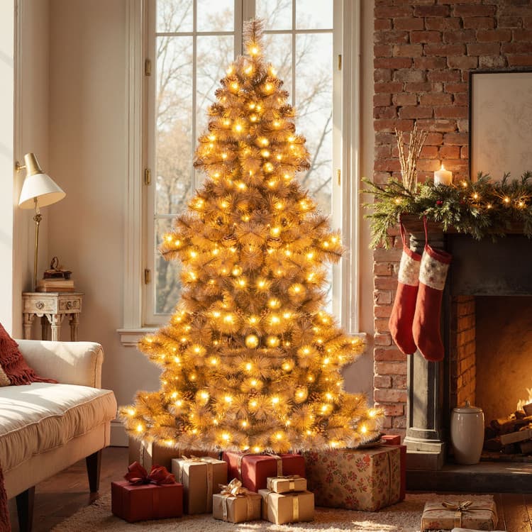 6 ft Pine Cone Tree with 200 LEDs — product detail 1