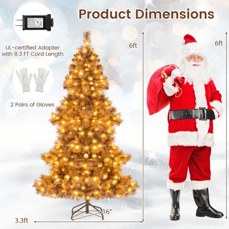 6 ft Pine Cone Tree with 200 LEDs — product detail 5