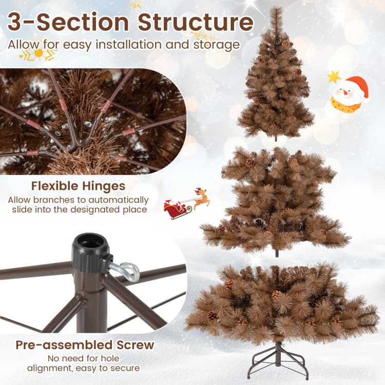 6 ft Pine Cone Tree with 200 LEDs — product detail 7