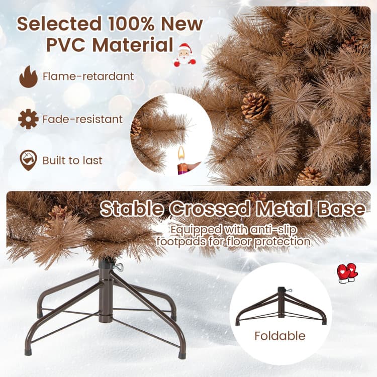 6 ft Pine Cone Tree with 200 LEDs — product detail 8