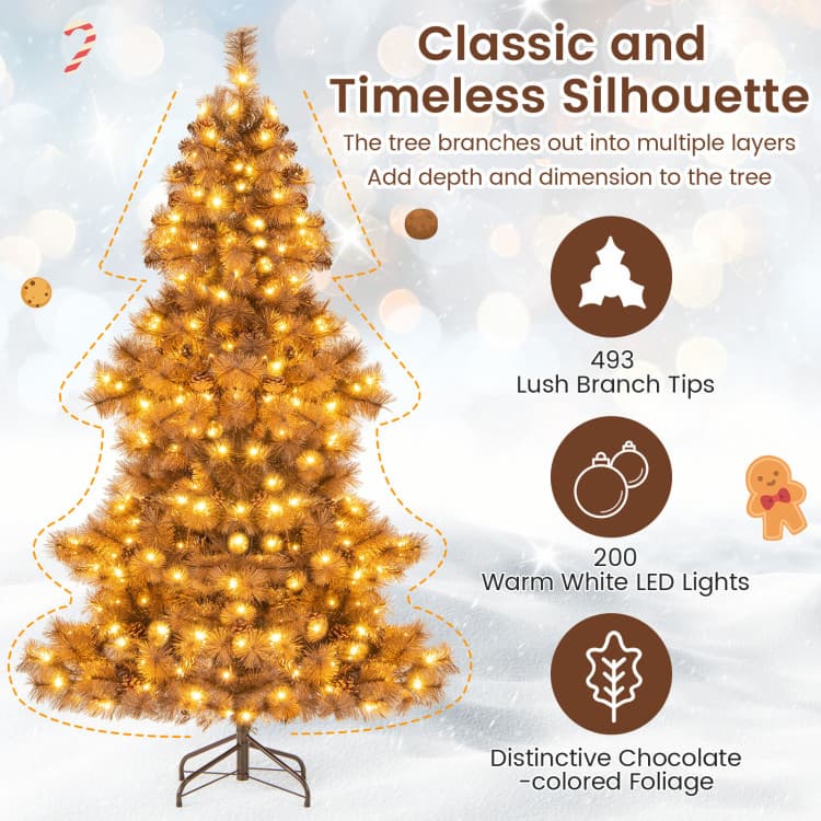6 ft Pine Cone Tree with 200 LEDs — product detail 9