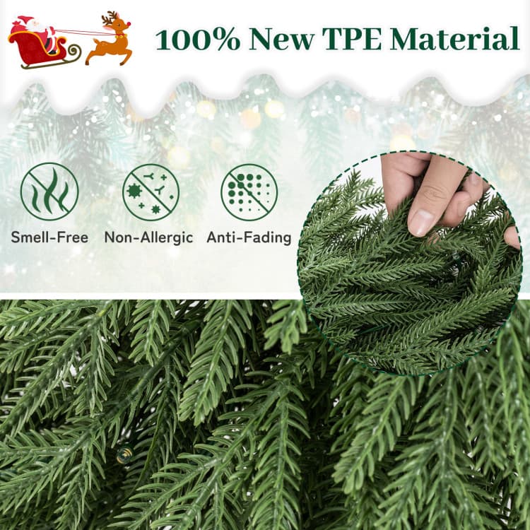 24 in Evergreen Wreath with 35 LEDs — product detail 8