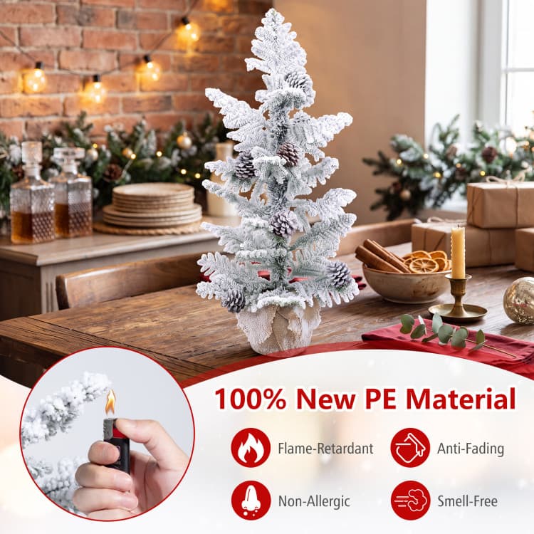 3 ft Snow-flocked Tabletop Cypress Tree — product detail 9