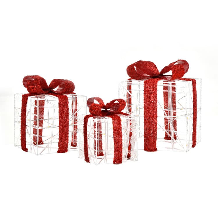 Lighted Gift Box Trio with 60 LEDs — product detail 3