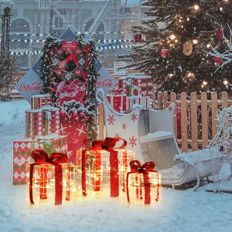 Lighted Gift Box Trio with 60 LEDs — product detail 5