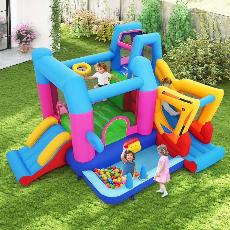 Costway Excavator Bounce House Playset with 750W Blower — product view 1