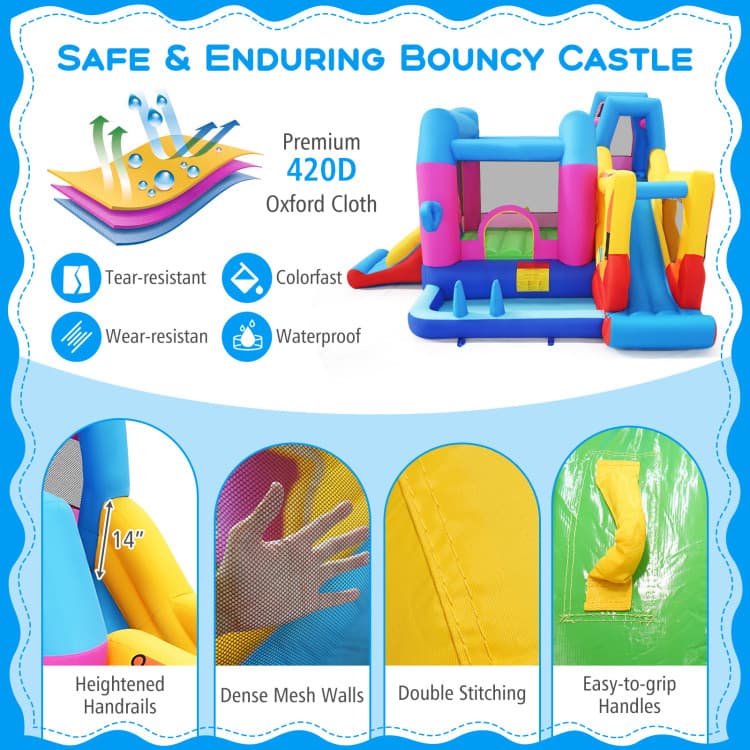 Costway Excavator Bounce House Playset with 750W Blower — product view 7