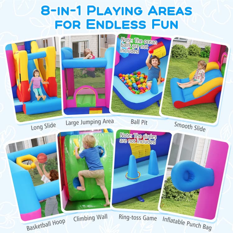 Costway Excavator Bounce House Playset with 750W Blower — product view 8