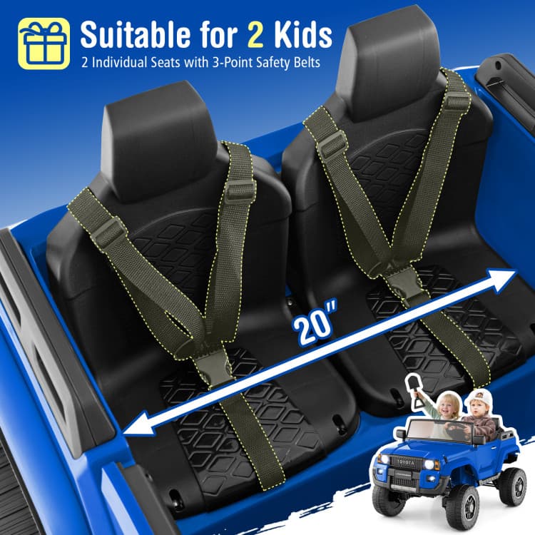Costway 24V Toyota LC250 Two-Seater Ride-On Car — Navy — product view 8
