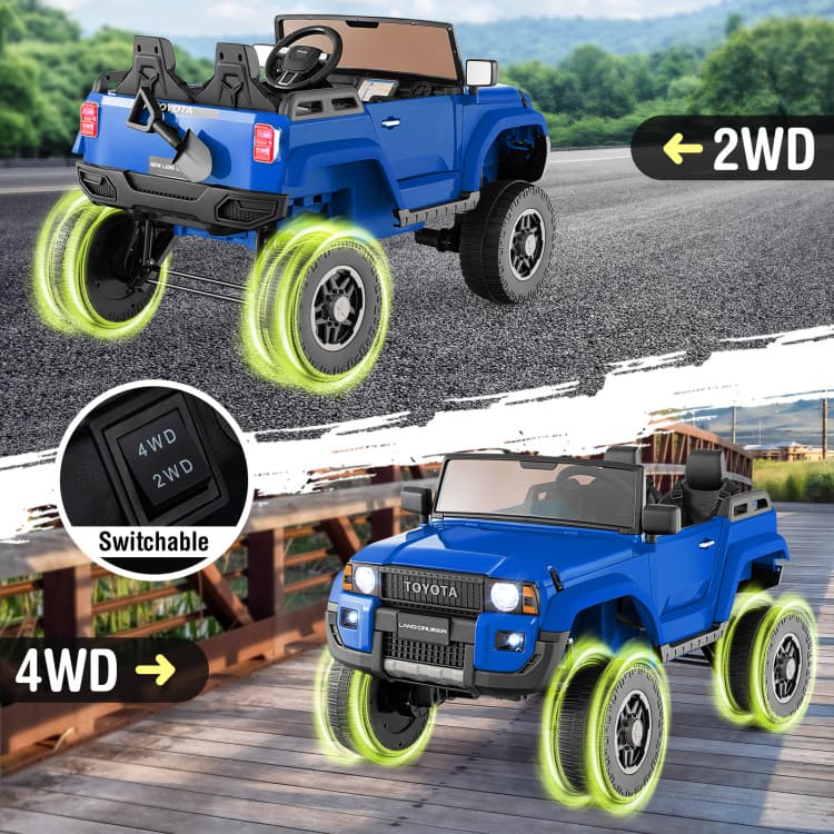 Costway 24V Toyota LC250 Two-Seater Ride-On Car — Navy — product view 11
