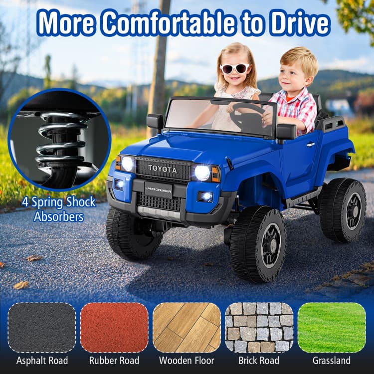 Costway 24V Toyota LC250 Two-Seater Ride-On Car — Navy — product view 13