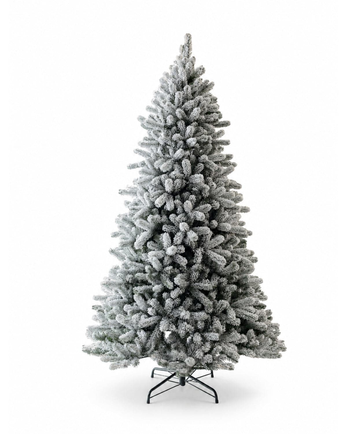 King of Christmas 10 ft King Flock Tree with 1,250 LEDs — tree and branch detail 4