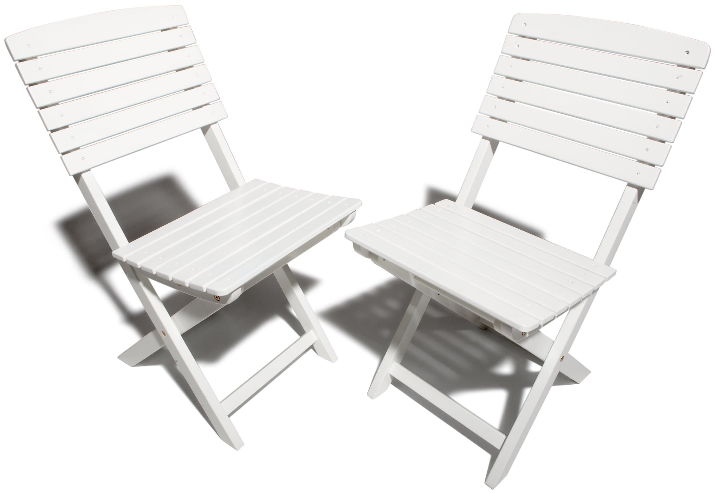 Strathwood Sheffield Folding Chairs, Set of 2, White — folding chair pair shown together.